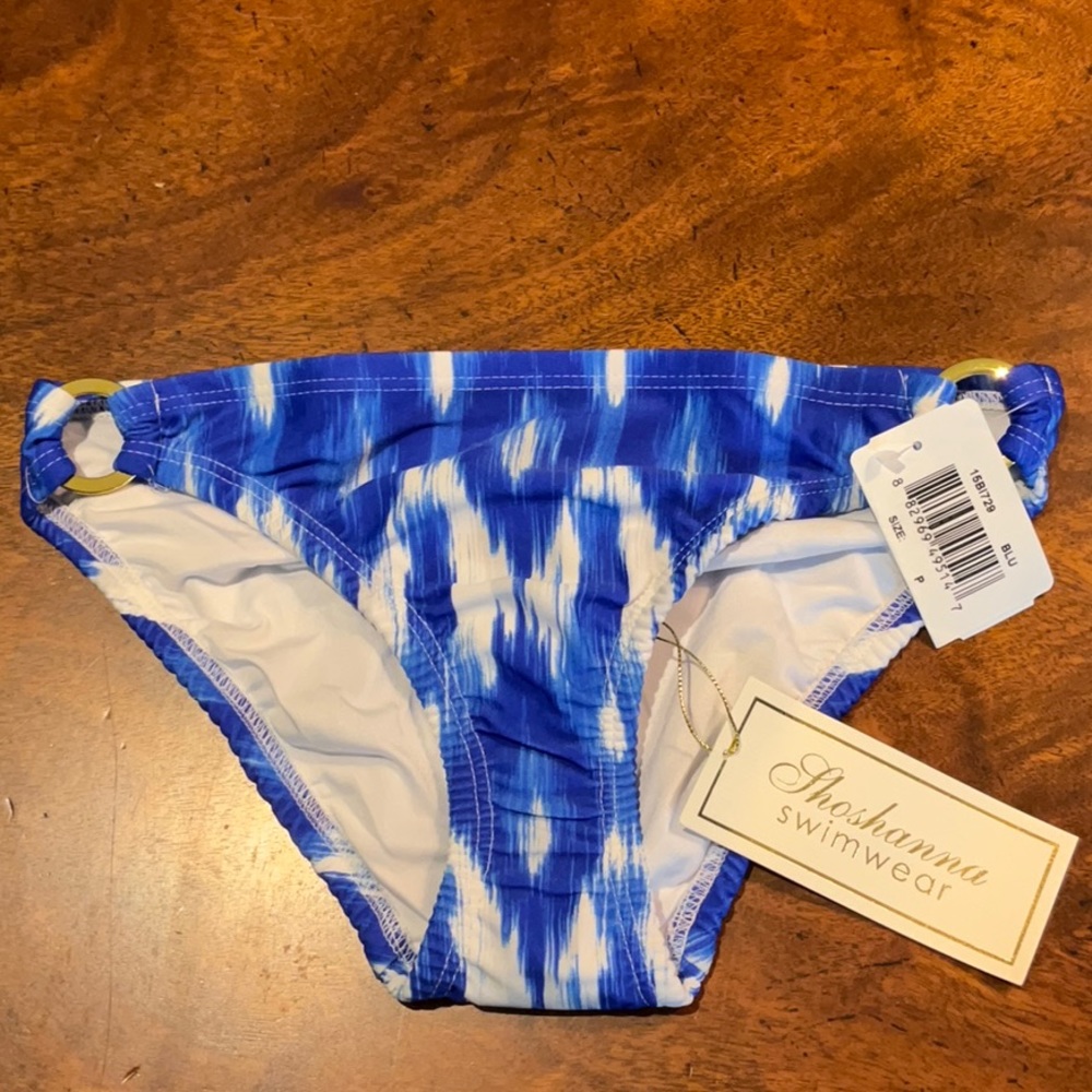 NWT $78 SHOSHANNA PETITE BAJA IKAT BLUE BOTTOM - Picture 4 of 9